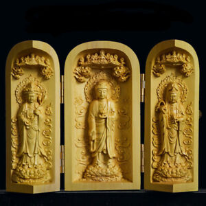 Statue de Bouddha Tsuge, secte Jodo occidentale trois statues sacrées #KU3563