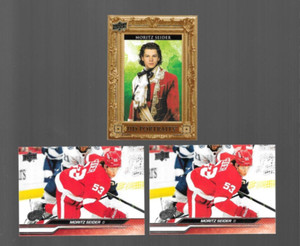 MORITZ SEIDER 2023-24 Upper Deck SERIES 1 lot - 2 base 64 and UD PORTRAITS P-8