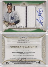 2018 Topps Definitive Collection Relic Green /25 Sonny Gray #ARC-SG Auto