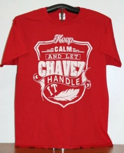 KEEP CALM AND LET CHAVEZ HANDLE IT T-Shirt Large, Red - Picture 1 of 6