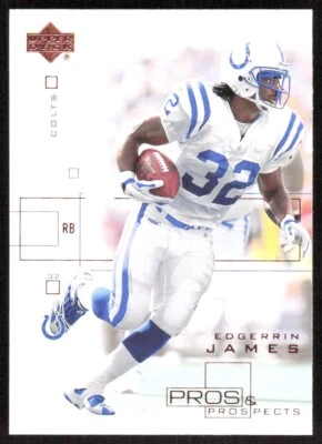 2001 6764B Upper Deck Deck Pros & Prospects Edgerrin James Indianapolis Colts - Image 1 of 2