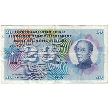 [#609931] Banknot, Szwajcaria, 20 Franken, 1968, 1968-05-15, KM:46p, VF(20-25)