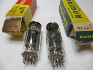 Radio tubes One Rogers date 42-60 one EL Menco both test strong on recent TV-7 - Picture 1 of 2