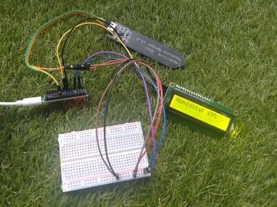 Arduino Nano kompatibel + Breadboard + bodenfeuchte Sensor + LCD Display + Kabel - Bild 1 von 2