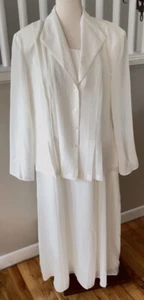 Danny & Nicole 2 Pc Formal Ivory Dress Sz 18 - Picture 1 of 4