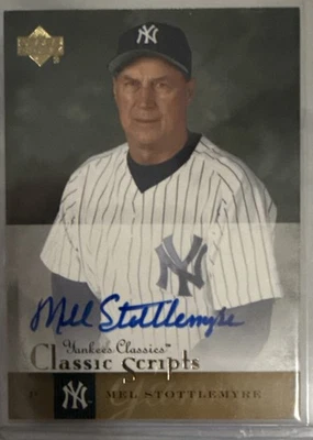 2004 Upper Deck Yankees Classics - Classic Scripts Mel Stottlemyre #AU-46 (AU) - Image 1 of 2