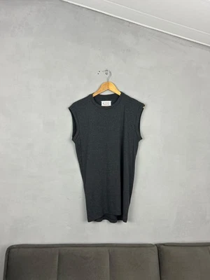 Maison Margiela Sleeveless T-Shirt Dark Grey 100% Cotton Made in Italy Size L - Image 1 of 4