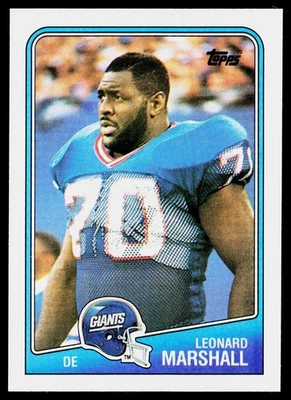 Leonard Marshall, 1988 Topps, #281, New York Giants, - Image 1 of 2