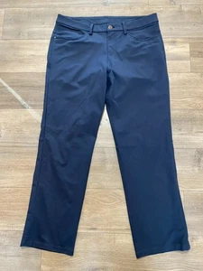 Pantalones elásticos informales clásicos Warpstreme Lululemon ABC para hombre 33X30 azul marino - Imagen 1 de 9