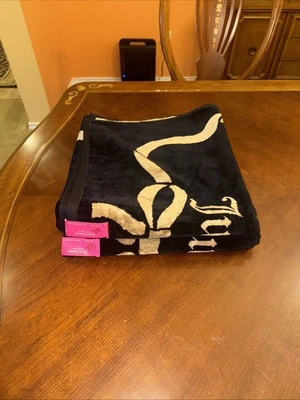 Juicy Coulture Home Bath Towel Set 2pcs Black Cotton/ Viscose Blend New 29”X 54” - Image 1 of 4