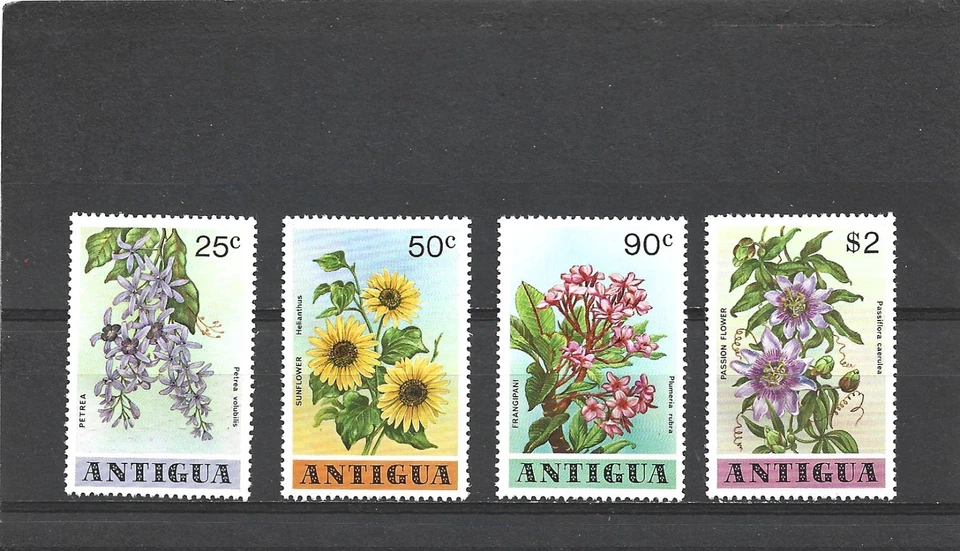 Antigua 1978 Flowers Set of 4 MNH - Image 1 of 1