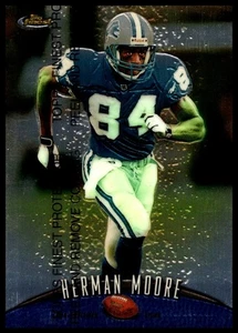 1998 Topps Finest Herman Moore #10 Detroit Lions Refractor - Picture 1 of 2