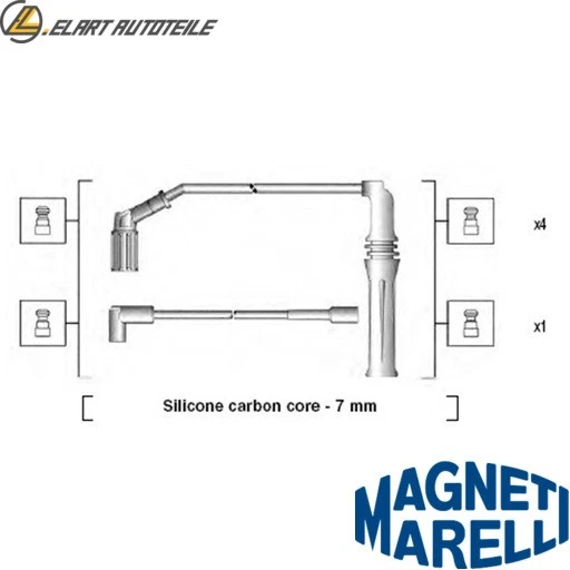 Ignition Lead Set 941135170704 for Peugeot 405/Break 309/II CITROËN BX 1.9L 4cyl - Image 1 of 4