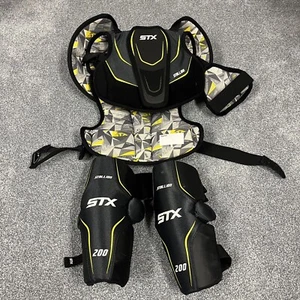 STX Stallion 200 Lacrosse Chest Protector Shoulder Pads & Elbow Pad Bundle - Picture 1 of 11