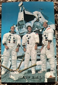 Vintage Apollo 12 Astronauten Postkarte; Conrad, Gordon, Bean.  Exc. cond, f/s - Bild 1 von 2