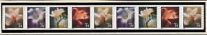 Flowers 4 diferentes 34c MNH PNC Sc 3481a 2001 tira número de placa de 9 B1111 - Imagen 1 de 2