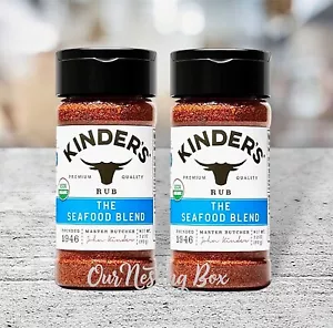 2 Kinder’s Bio Meeresfrüchte Mischung Rub Gewürz, MSG frei je 3,2 Unzen - Bild 1 von 2