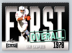 2023 Leaf Draft Football #3 Earl Campbell First Overall 1978 Houston Oilers