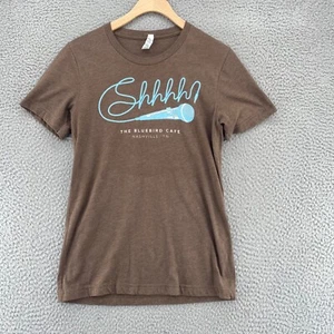 Bluebird Cafe Shirt Womens Small Brown Bella + Canvas Nashville Short Sleeve Tee - Picture 1 of 11