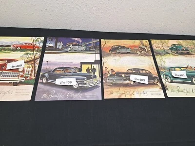 4 Vintage 1947 CHRYSLER ADS Original Print Ad - Image 1 of 4