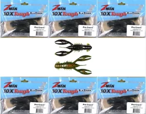 (6) Unopened Packs Bags Z-Man 3.5" 3 1/2" PRO Crawz California Craw #A4D8 New - Picture 1 of 5