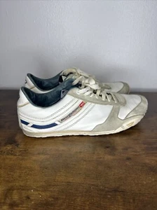 Vintage Diesel Industry Runaway Men's Shoes Size 11 White Leather Sneaker - Picture 1 of 9