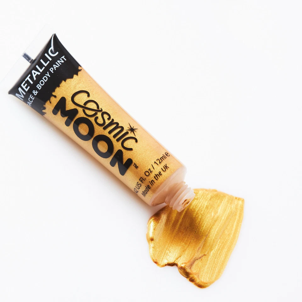 Cosmic Moon Metallic Face & Body Paint Gold Single 12ml