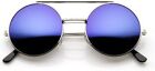 zeroUV Limited Edition Color Mirror Flip-Up Lens Round Circle Django Sunglasses