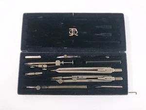Antique Compass Tool Kit For Technical Drafting EO Richter & CO Pracision - Picture 1 of 8