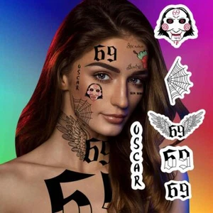 Tekashi 6ix9ine Temporäre Tattoos - Perfekt für Kostümpartys und Halloween - Bild 1 von 5