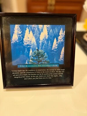 The Essence of LEADERSHIP "A TRUE LEADER HAS THE CONFIDENCE....."FRAMED 7.5" X 7 - Image 1 of 3