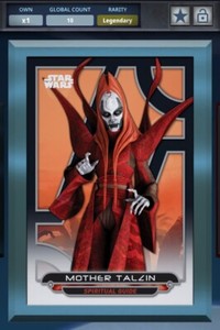 Topps Star Wars Card Trader 2016 Galactic Files TCW Diamond Mother Talzin 10cc
