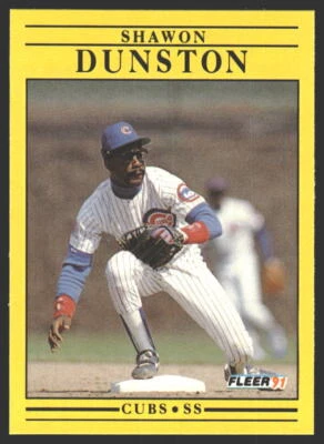 Shawon Dunston #420b 1991 Fleer Chicago Cubs - Image 1 of 2