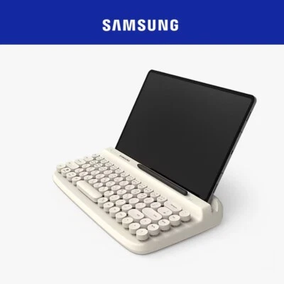 SAMSUNG Bluetooth 5.3 Keyboard SK-M1300E LED Multi-Pairing Tablet Tab Holder - Image 1 of 4