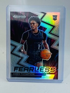 2023 Panini Prizm Draft Picks Amen Thompson RC Fearless Silver #11