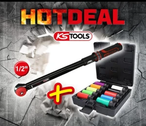 KS TOOLS 1/2" Ratschen Drehmomentschlüssel 60-320Nm Reifen-/ Räder Aktionspaket