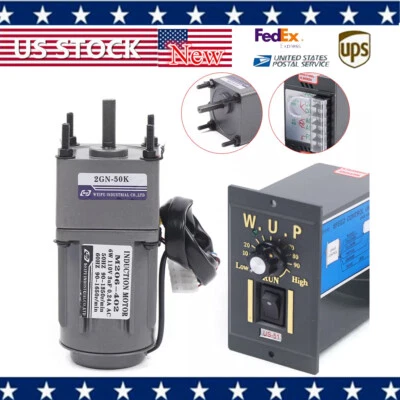 Reversible AC Gear Motor Electric Variable Speed Controller 27 RPM/MIN 1:50 110V - Image 1 of 4