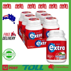 Extra Strawberry, Sugar Free Chewing Gum, 64g Bottle (Case Of 6) Free Shipp - Picture 1 of 7