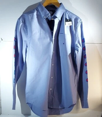 Champion Reverse Weave Oxford Shirt Blue Size S BNWT 15 inch Collar button down — 第 1/4 张图片