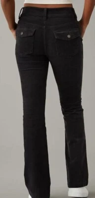 ** Pantalón de pana AE talla 12 regular - ónix negro elástico cintura alta ¡NUEVO CON ETIQUETAS! Foto 1 de 4