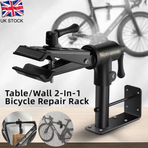 Adjustable Height Bicycle Repair Stand Bike Wall Mount Rack Bicycle Parking Rack - Picture 1 of 17