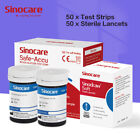 Sinocare 50 Diabetes Test Strips Sinocare Safe Accu Blood Glucose Sugar Monitor