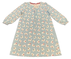 Mini Boden Blue Long Sleeve Nightgown With Llama Design 5-6 - Picture 1 of 3