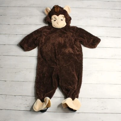 Miniwear Plush Monkey Halloween Costume Size 12 Months Hooded 1 Piece - Image 1 of 4