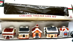 Kurt S Adler Santas World Ceramic Village Lite Set In Original Box No. UL-94 - Picture 1 of 4
