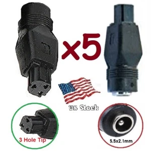 x5 Dell 3 Hole Tip DC Adapter Jack Connector Female Power Supply 5.5x2.1mm - Picture 1 of 7