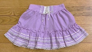 Vintage TODDLE TIME ~ JC Penny Girl Skirt 3T Lavender Purple Ruffle Lace - Picture 1 of 6
