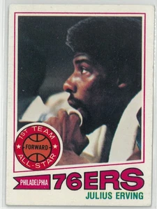 1977-78 Topps espalda blanca Julius Erving #100 HOF 76ers Nets - Imagen 1 de 2