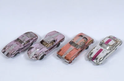 4x Vtg Aurora "Cigar Box" Cars Jaguar Stingray Cobra & Maco Shark - Image 1 of 4
