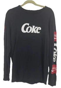 Coca Cola Pacsun T-shirt Mens Medium Spell Out Graphic Long Sleeve Two Sided - Picture 1 of 1